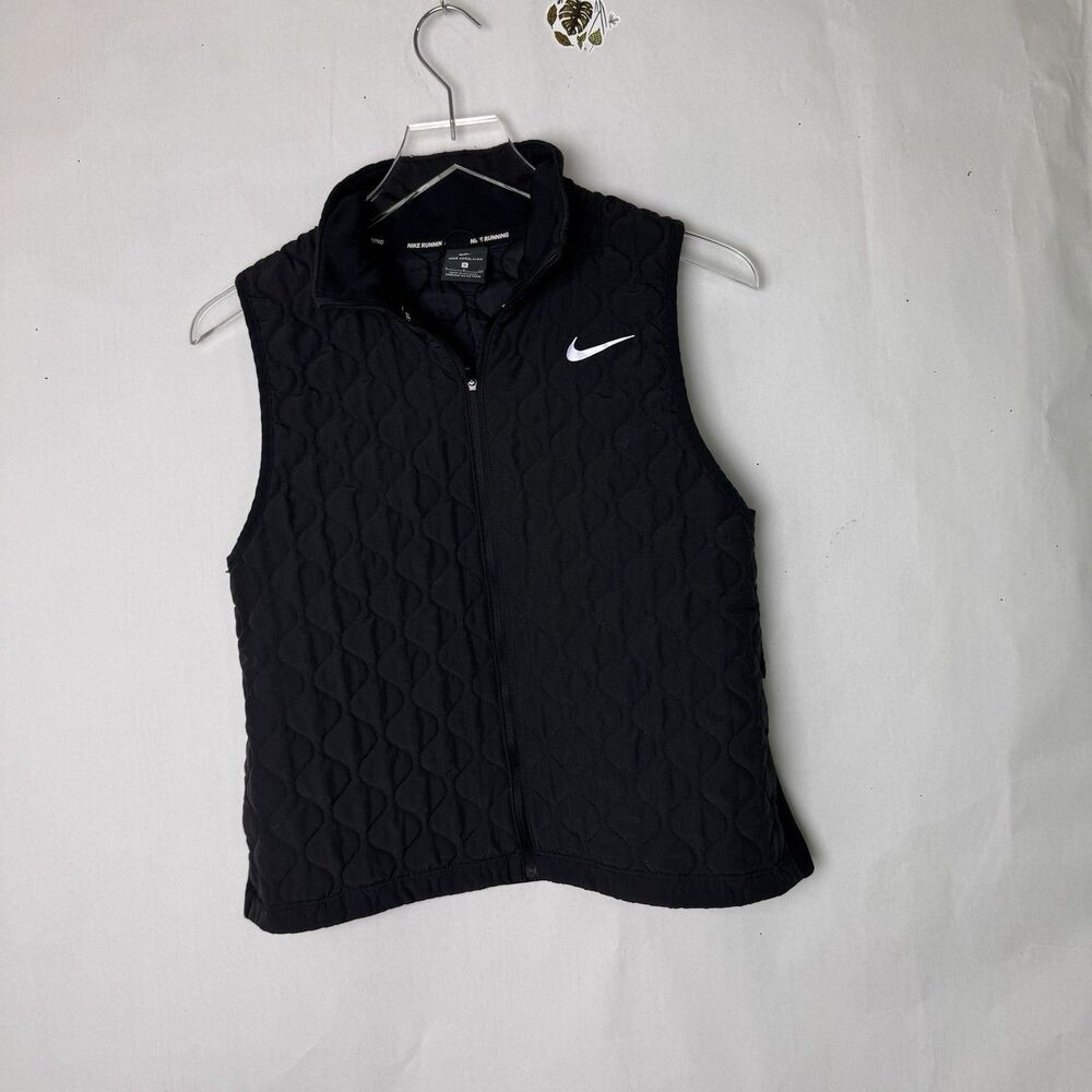 NIKE Women's AEROLAYER Running Gilet Vest Size Small CU3302-010 Black